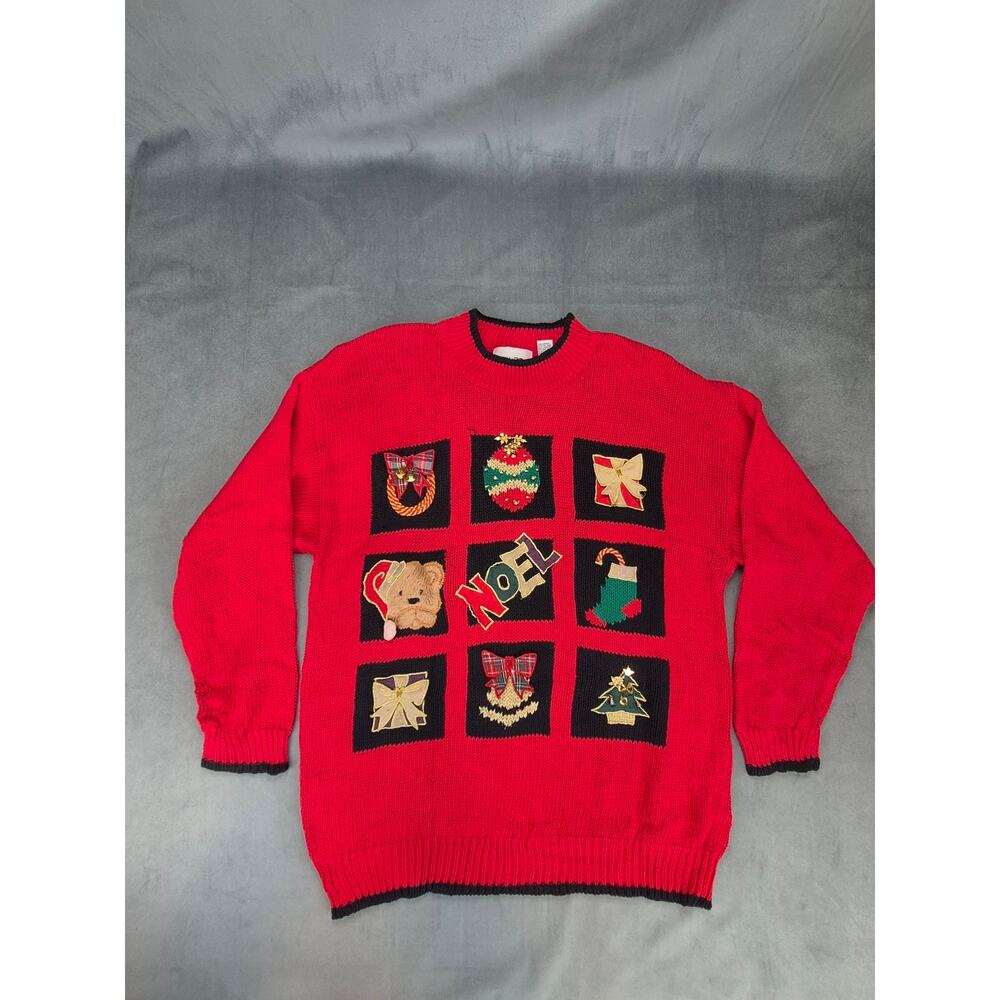 Capistrano 90's Christmas Holiday Women's Ugly Sweater Long Sleeve Size 18/20